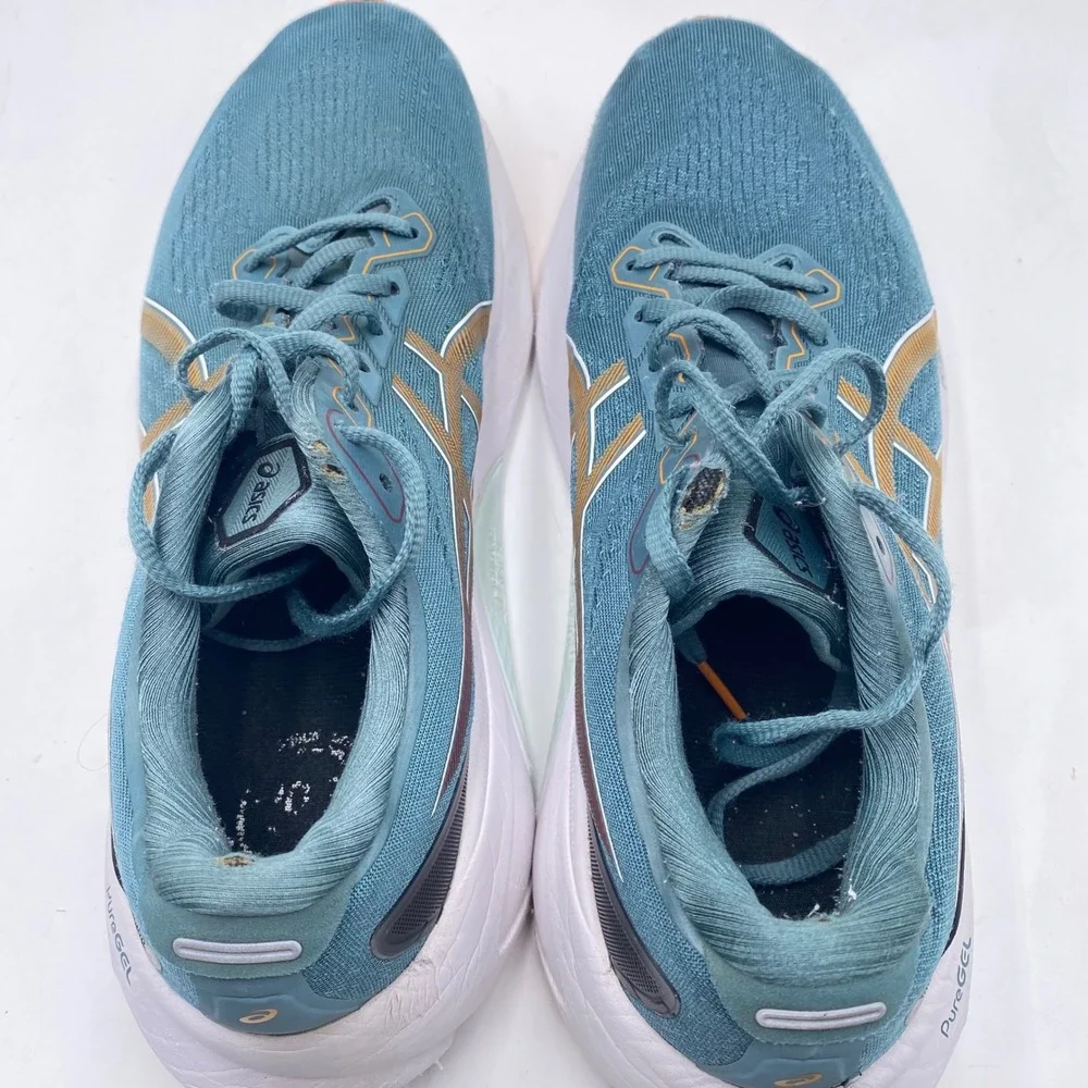 ASICS GEL-Kayano 30 Running Shoes Mens 10 Blue Orange FF Blast+ PureGEL 1011B548